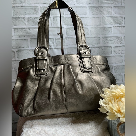 Coach Handbags - Coach Shimmering Metallic Shoulder Bag